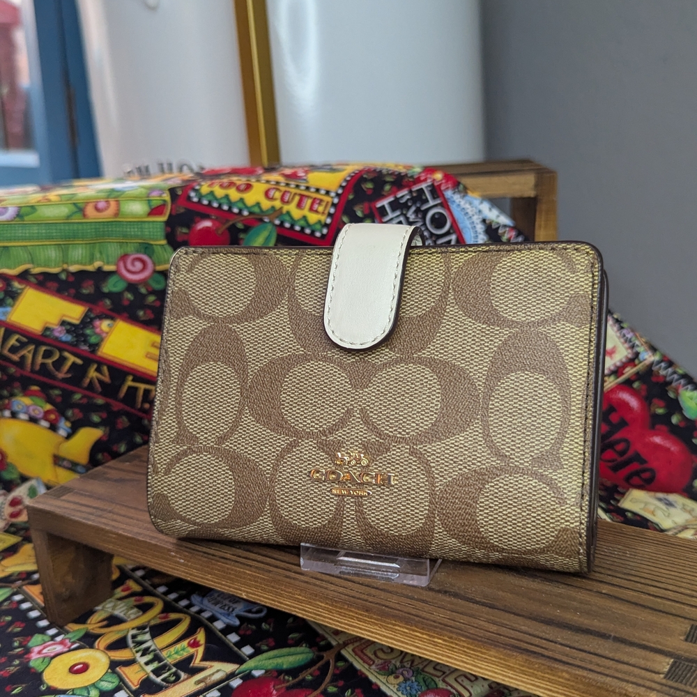 Coach Tan and Cream Women's Wallet